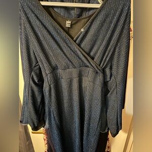 SHEIN Black and Blue Shimmer Dress